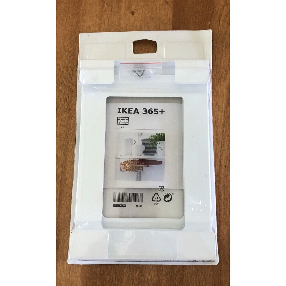 Ikea 365+ Container Holder Pack of 2 White Under Shelf Storage 103.783.46 NEW